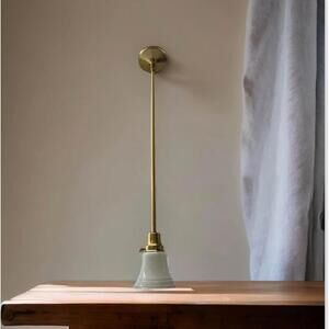 Rejuvenation Eastmoreland 2 1/4” pendant with milk glass bell shade